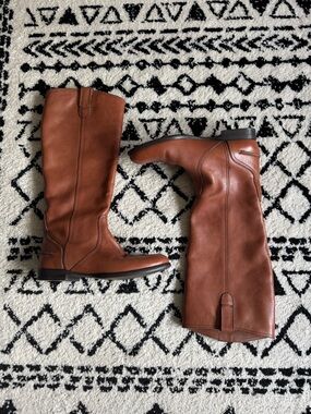 Vintage Brown Leather Riding Boots 8.5